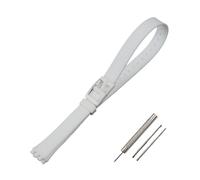 AXTGBHL Fibbia ad ardiglione 12mm cinturino in silicone accessori for orologi da donna adatti for Swatch LW143 LB131 LB170 LS115 cinturino lungo for bambini cinturino(Wei)