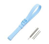 AXTGBHL Fibbia ad ardiglione 12mm cinturino in silicone accessori for orologi da donna adatti for Swatch LW143 LB131 LB170 LS115 cinturino lungo for bambini cinturino(Light Blue)