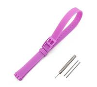 AXTGBHL Fibbia ad ardiglione 12mm cinturino in silicone accessori for orologi da donna adatti for Swatch LW143 LB131 LB170 LS115 cinturino lungo for bambini cinturino(Purple03)