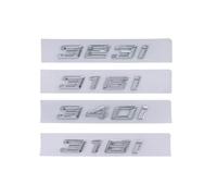 AXTGBHL Lettere ABS 3D Emblema del Distintivo del Bagagliaio Posteriore Dell'auto 316i 318i 320i 325i 328i 330i 335i 340i Logo Adatto for BMW F30 F31 G20 G21 G28 Accessori(Chrome Silver,316 i)
