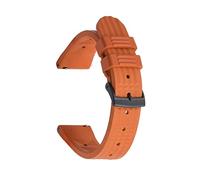 AXTGBHL PREMIUM FLUORO GOMMA CINTURA A GURDA Cinturino da 20 mm 22mm Cassetti cinturini adatti for SEIKO Immersioni Impermeabile Braccialetto Accessori da polso Sostituzione del polso(Orange Black,22m