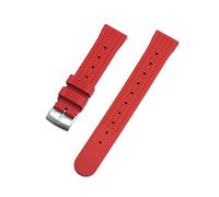 AXTGBHL PREMIUM FLUORO GOMMA CINTURA A GURDA Cinturino da 20 mm 22mm Cassetti cinturini adatti for SEIKO Immersioni Impermeabile Braccialetto Accessori da polso Sostituzione del polso(Rubber Red,22mm)