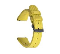 AXTGBHL PREMIUM FLUORO GOMMA CINTURA A GURDA Cinturino da 20 mm 22mm Cassetti cinturini adatti for SEIKO Immersioni Impermeabile Braccialetto Accessori da polso Sostituzione del polso(Yellow Black,22m