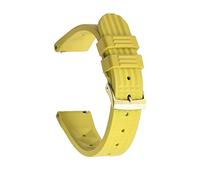 AXTGBHL PREMIUM FLUORO GOMMA CINTURA A GURDA Cinturino da 20 mm 22mm Cassetti cinturini adatti for SEIKO Immersioni Impermeabile Braccialetto Accessori da polso Sostituzione del polso(Yellow Gold,20mm
