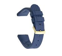 AXTGBHL PREMIUM FLUORO GOMMA CINTURA A GURDA Cinturino da 20 mm 22mm Cassetti cinturini adatti for SEIKO Immersioni Impermeabile Braccialetto Accessori da polso Sostituzione del polso(Blue Gold,20mm)