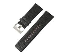 AXTGBHL Sostituzione della cuoio della banda di orologio Diesel 26mm 27mm adatto for DZ73. Cinturino da polso con cinturino in serie(Black-silver buckle,26mm)