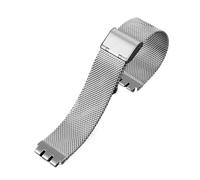AXTGBHL Stile adatto for cinturini for cintura in maglia traspirante Milano 17mm 19mm 20mm adatto for accessori for bracciale cinturino for orologio in acciaio inossidabile Swatch(Silver,17mm)