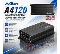 Axton A4120 Compatto 4 Canale Digitale Amplificatore Mini Amplificatore 240 Watt
