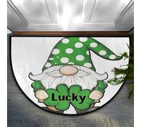 Axurera Tappeto semicircolare, tappetino per porta d'ingresso, lavabile, per interni, bagno, camera da letto, zerbino antiscivolo, 91 x 61 cm