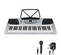 Axus AXP15 Tastiera Portatile A 54 Tasti Mini Tasti Per Pianoforte Con Leggio, Alimentatore, Nero