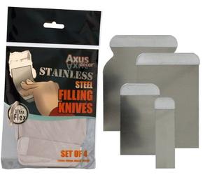 Axus Decor Acciaio Inox pro-Fill Compatto Flessibile Filling Coltelli 4 Pce Set