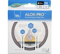 Axus Decor Alox-Pro - Dischi abrasivi universali a rete abrasiva con grana 180, cuscinetti orbitali rotondi con velcro, ideali per legno, pareti, metallo, plastica, confezione da 10, 125 mm