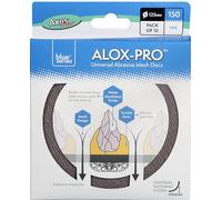 Axus Decor Alox-Pro - Dischi abrasivi universali per levigatrice a rete abrasiva, grana 150, cuscinetti orbitali rotondi, ideali per legno, pareti, metallo, plastica, confezione da 10, 125 mm