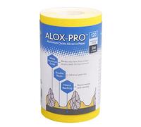 Axus Décor Alox-Pro - Rotolo di carta abrasiva in ossido di alluminio bianco, progettato per la miscelazione superficiale, carta abrasiva minima perdita di grano, grana 120, (serie blu, 5 m x 115 mm)