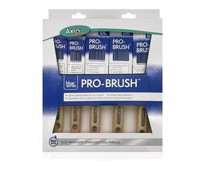 Axus Decor Blue Pro-Brush - Set di pennelli da pittura, 5 pezzi