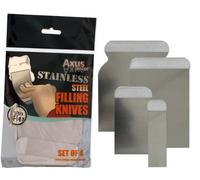 Axus Decor Coltelli Per Stucco Pro-Fill Compatti Flessibili 4 Pezzi