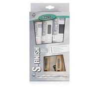 Axus Décor - Immaculate Finish, Set di pennelli, confezione da 3 pezzi, colore: Grigio