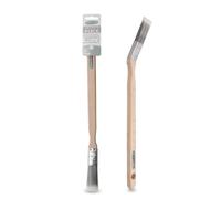 Axus Décor - Pennello con manico lungo e collo ad angolo, 3 cm, colore: Grigio