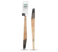 Axus Décor - Pennello di pelo di puzzola angolato con ghiera in acciaio inox antiruggine e setole extra fini da 25 cm, ideale per realizzare piccoli lavori di precisione, colore grigio