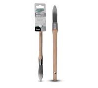 Axus Décor - Pennello Pointed Precision con ghiera in acciaio inox e setole sintetiche extrafini da 1,5 cm, colore: Grigio