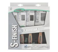 Axus Décor - Set di 4 pennelli di precisione appuntiti, colore: Grigio