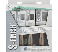 Axus Decor Set Di Pennelli Sintetici Grigi 4 Pezzi Finitura S 1x1,5", 2x2", 1x3"