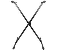 Axus Stand per Tastiera Portatile ad Altezza Regolabile e Rinforzo Singolo, Pieghevole, Nero