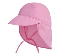 Axvxby Cappello da sole per bambini, con patta sul collo e sottogola UPF 50+, protezione UV per bambini, leggero, estivo, da spiaggia per ragazzi e ragazze, Colore: rosa., Taglia unica