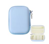 Axvxby Custodia per fotocamera digitale Sony/Canon/Panasonic/Ricoh/Casio, custodia rigida multifunzione per fotocamera fotografica, con chiusura lampo e scomparto in rete, Blu, Classico