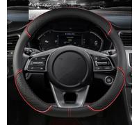 AXWT Coprivolante Coprivolante per Auto in Pelle PU Accessori Interni per Kia per Stonic KX1 2017~2021 (Color : D Shape Red)