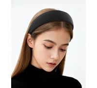axy Ampio cerchietto imbottito in tessuto a costine, splendida fascia per capelli da donna HR10C (nero)