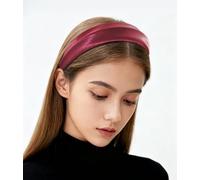 axy Ampio cerchietto per capelli con raffinata lucentezza ed elegante fascia media. Effetto raso con superficie luccicante da donna HRM4 (rosso)