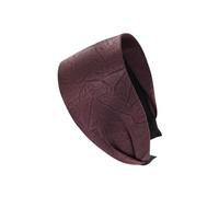 axy Ampio cerchietto per capelli in tessuto goffrato effetto pelle con motivo a foglie, meraviglioso accessorio per capelli da donna HR14B (rosso vinaccia, extra largo)