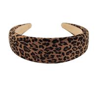 axy Cerchietto ampio con tessuto imbottito Candy Colours - Splendida fascia per capelli HRK2A (motivo leopardato)