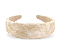 axy Cerchietto ampio con tessuto imbottito effetto marmo, elegante e splendido cerchietto per capelli da donna HRK2AMar (beige, largo)
