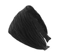 axy Cerchietto ampio con tessuto plissettato in tessuto effetto tessuto, meraviglioso accessorio per capelli HR32B (nero)