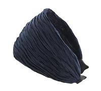 axy Cerchietto ampio con tessuto plissettato in tessuto effetto tessuto, meraviglioso accessorio per capelli HR32B (blu navy)