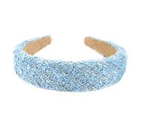 axy Cerchietto ampio con tessuto tweed imbottito - Splendida fascia per capelli HRK8 (blu)