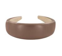 axy Cerchietto ampio in similpelle per capelli da donna, accessorio per capelli HR27CL (marrone)