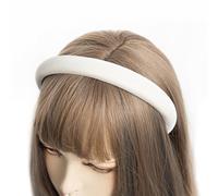 axy Cerchietto imbottito in velluto per capelli da donna, modello HRK10 (bianco)