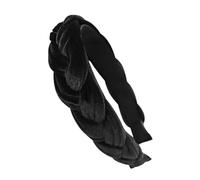 axy Cerchietto intrecciato per costume tradizionale Dirndl in velluto intrecciato, da donna, modello HRZ3 (nero)