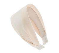 axy Cerchietto largo con leggera flanella per capelli, da donna, ideale per capelli, HR10A (bianco crema)
