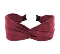 axy Cerchietto largo con nodo raffinato in tessuto di flanella leggera, splendida fascia per capelli da donna, fascia per capelli HRD6 (rosso, extra larga)