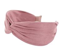 axy Cerchietto largo con nodo raffinato in tessuto di flanella leggera, splendida fascia per capelli da donna, fascia per capelli HRD6 (rosa, extra larga)