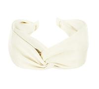 axy Cerchietto largo con nodo raffinato, rivestito in raso, da donna HRD3 (bianco crema)