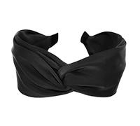 axy Cerchietto largo con nodo raffinato, rivestito in raso, da donna HRD3 (nero)