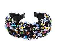 axy Cerchietto largo con paillettes e nodo HR34PA (colorato)