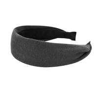 axy Cerchietto largo in tessuto a coste, bellissimo accessorio per capelli, da donna, HR10B (grigio scuro, largo)