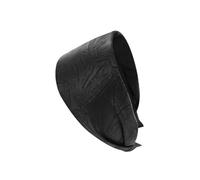 axy Cerchietto largo in tessuto goffrato effetto pelle con motivo a foglie, meraviglioso accessorio per capelli da donna HR14B (nero, extra largo)