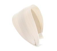 axy Cerchietto largo in tessuto piegato, bellissimo design, da donna, accessorio per capelli, HR39 (bianco)